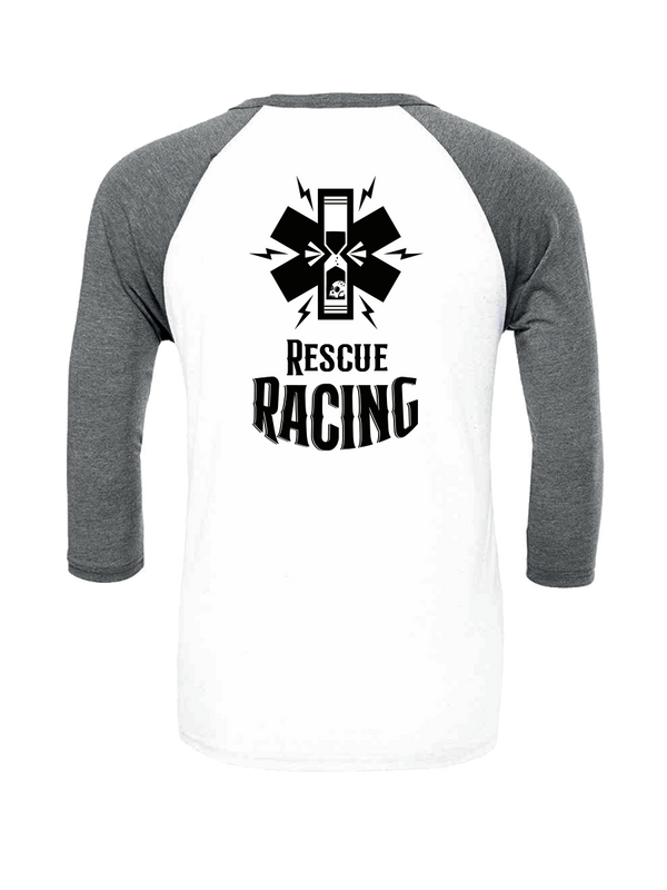 Rescue Racing - white baseball t-shirt